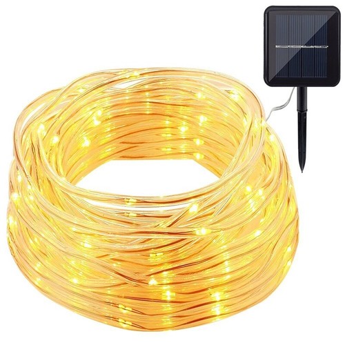 Solar Fairy Lights Outdoor 39ft 100 LED, Waterproof Solar String Lights 8 Modes