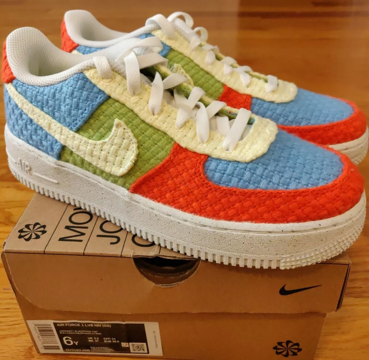 Nike Air Force 1 LV8 Next Nature University Blue Platform GS 6Y Womens 7.5  NEW