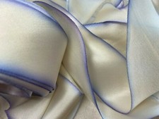 silk ribbon 1.5" on the bias hand dyed 1yd made in USA light purple lupine