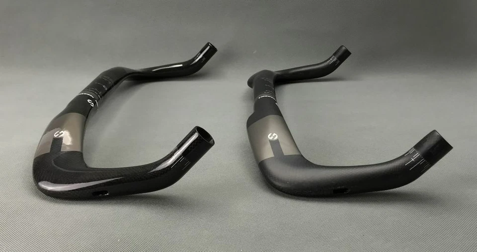 TOSEEK 3K Carbon Bullhorn Bar TT Bicycle Road Bike Handlebar 31.8*400/420/440mm - Image 3 of 4