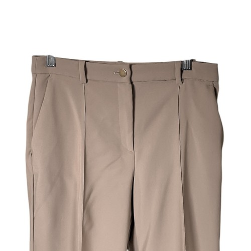 H&M Damen Hose Beige High Waist Stretch Straight Tapered Tailored Trousers 6 - Bild 5 von 8