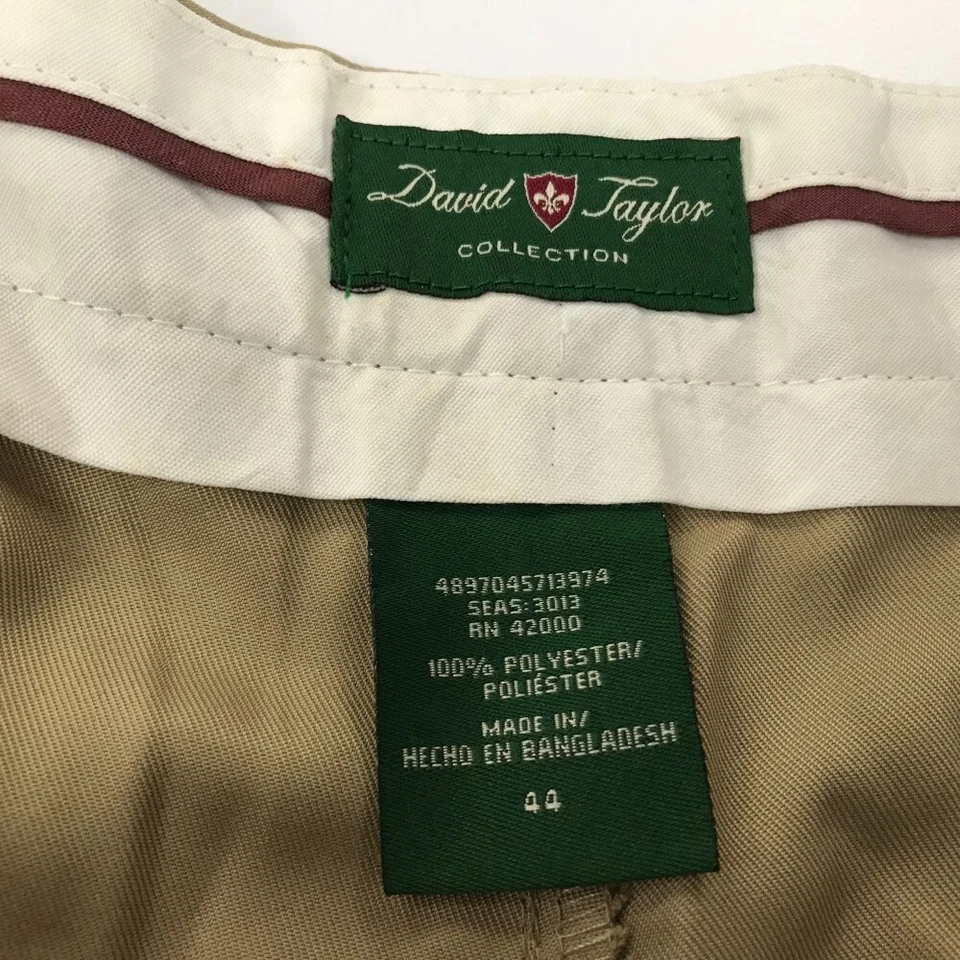 Pantalones cortos chinos de golf David Taylor para hombre talla 44 tostados frente plano Foto 2 de 4
