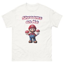Super Mario Bros Tee, Funny Shirt, Mario Mushroom Gamer Tshirt, Mario Hippie Tee