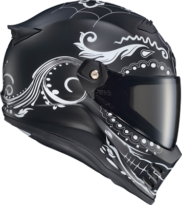 motorcycle helmets for girls scorpion evil SCORPION EXO Covert Fx Full Face Helmet El Malo White/Matte Black Large  CFX-1205