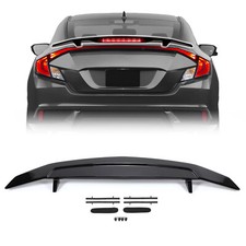 For Honda Civic X 10th Gen 2016-2021 R Style Trunk Spoiler Wing W Led Light