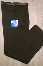 School smart uniform trousers boys BLACK pleated TRUTEX NEW age 9 10 11 12