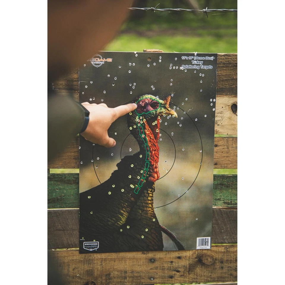 Objetivos de papel de pavo prejuego Birchwood Casey 12"x18" paquete de 8 multicolor 35403 Foto 3 de 3