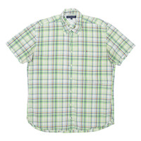 TOMMY HILFIGER Mens Shirt Green Check L