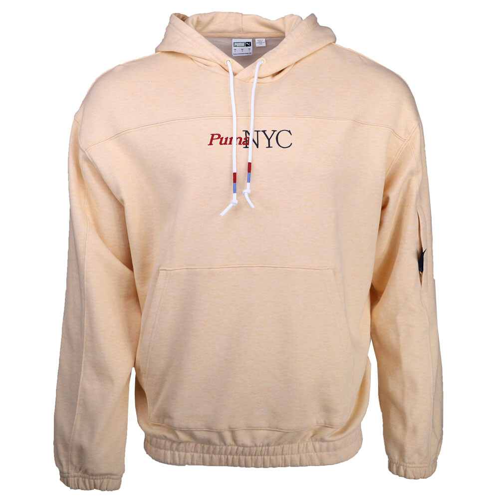 Пуловер с капюшоном Puma Nyc Running Laps Мужская повседневная верхняя одежда бежевого цвета 68196366