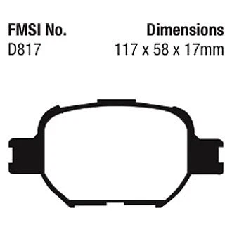 Pastillas de freno delanteras EBC DP31325C Redstuff cerámica bajo polvo para Toyota Celica 00-05 Foto 3 de 4