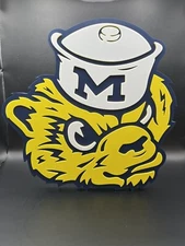 Michigan Wolverines Logo Sign Display | 3D Wall Desk Shelf Art