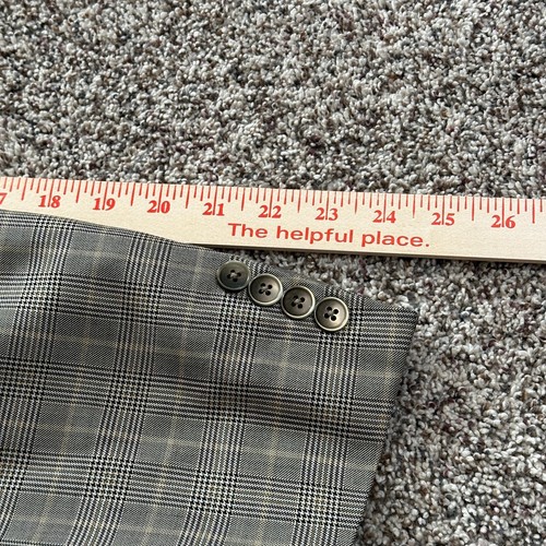 Jack Victor Sport Coat Men's Gray Plaid Lined Single Breasted Notch Lapel Formal - Picture 15 of 20