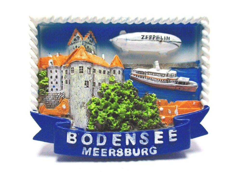 Meersburg Lake Constance magnet poly 7 cm Germany souvenir (369)