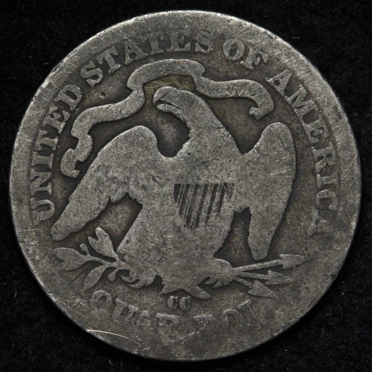 1877-CC Seated Liberty Silver Quarter VG E250 AEZ | eBay