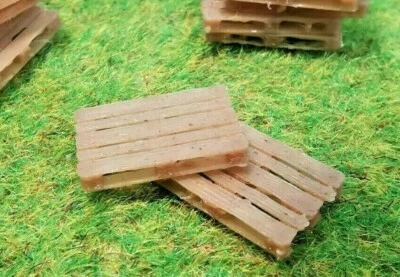 20 Stück Euro Paletten Europaletten Maßstab H0 1:87 Modellbau echt Holzfilament