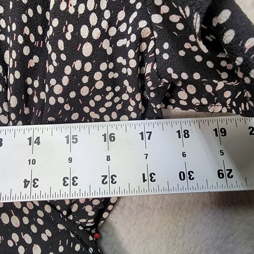 Max Studio Black Polka Dot Ruffle Flowy Sexy Swing Wrap Women Dress Plus Size 1X - Picture 8 of 21