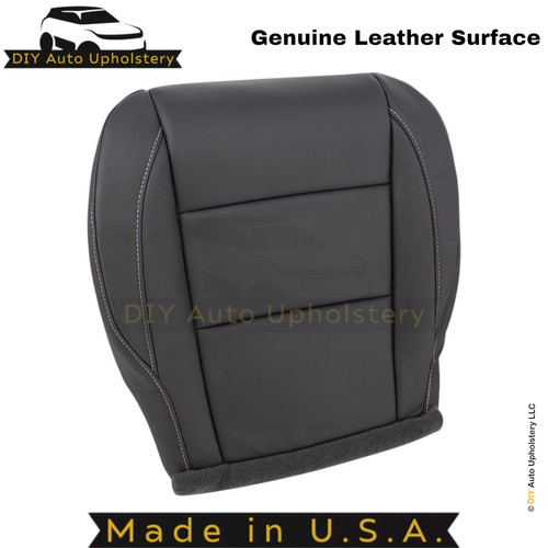 2010-2015 For Nissan Armada Platinum Genuine Leather Bottom Covers Dark Charcoal - Picture 8 of 15