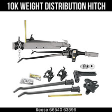 Reese Weight Distribution Hitch 10k Lbs Trunnion Bars Adjustable Shank 66540 Reese Weight Distribution Hitch 10k Lbs Trunnion Bars Adjustable Shank 66540