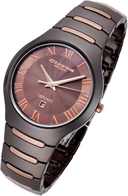 Cirros Milan Empire Series Rose Gold Trim Ceramic Watch Rougois - CM2376BRRG