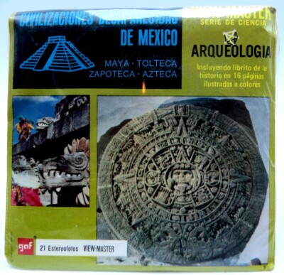 View Master B008-S, Civilizations of Mexico, Spanish Ver 3 Reel Set NEW & SEALED