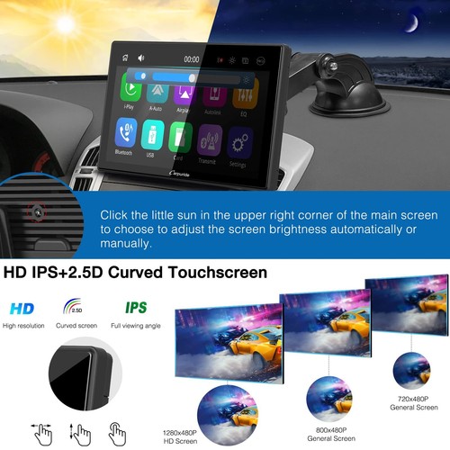 Carpuride W901Pro Inalámbrico CarPlay Android Auto Pantalla Tactil Portáti Radio - Imagen 5 de 7