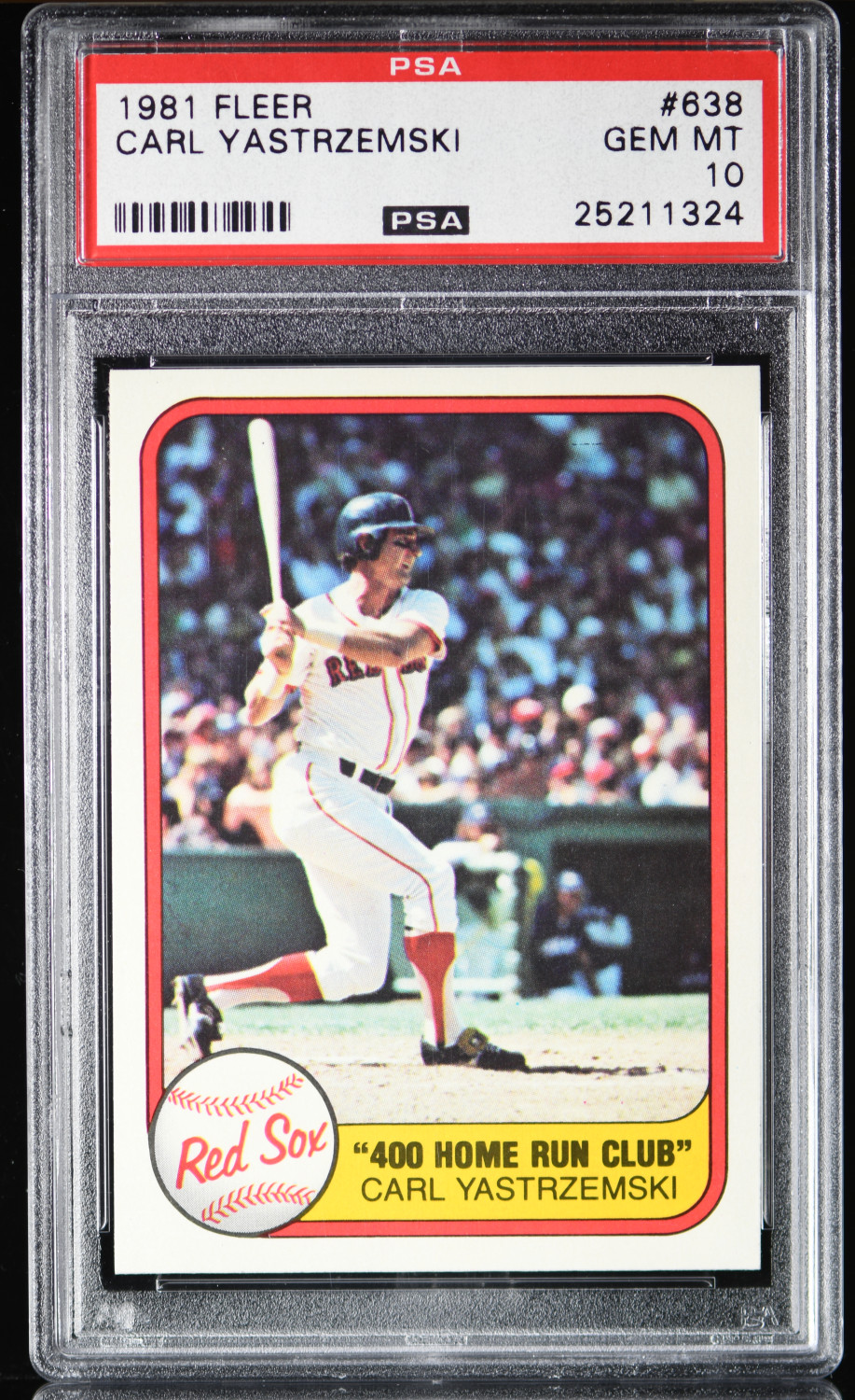 1981 Topps Carl Yastrzemski #110 PSA 10 Gem Mint HOF Boston Red Sox Rare TOP POP