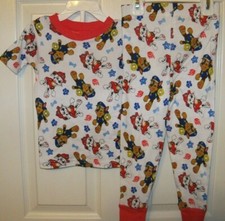 Paw Patrol White All Over Toddler 2 Piece Long Pajama PJ Boys Size 3T NWT