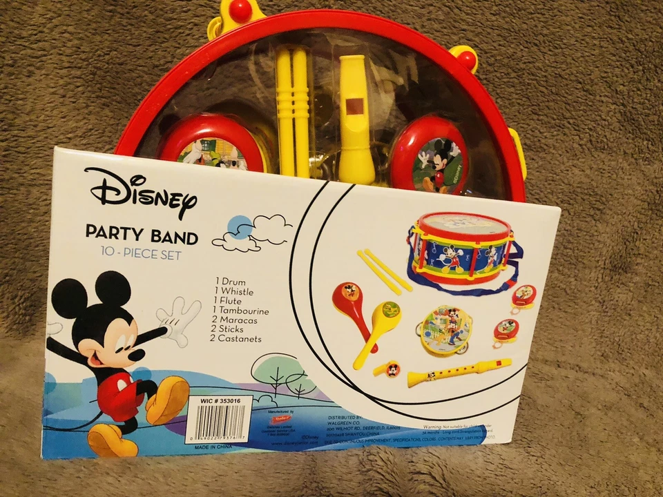 NUEVO ~ Juego de 10 piezas de banda de fiesta de Mickey Mouse de Disney Junior ~ Instrumentos musicales Foto 4 de 4