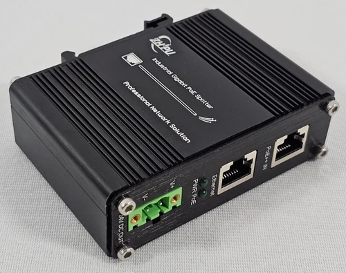 PoE+ Power Injector Hardened Industrial 24V 95W Power Over Ethernet DIN Rail