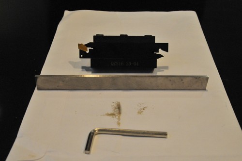 Carbide Tip CNC Parting Lathe Tool Holder Block 12mm Center Height 20mm 2 Blade - Picture 4 of 7