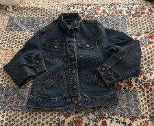 Girls SZ 12 Gap Stretch Denim Jacket Snaps 
