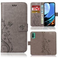 Handy Tasche FüR Xiaomi Redmi 9T Schutz HüLle Blumen Flip Case Wallet Etui