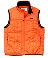 Filson Ultralight Vest 20114890 Flame Lightweight Quilted Orange Black CC
