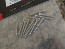 FENDER BASS / TELECASTER BRIDGE / STRAP BUTTON MOUNTING SCREWS (12) 002-1422-049