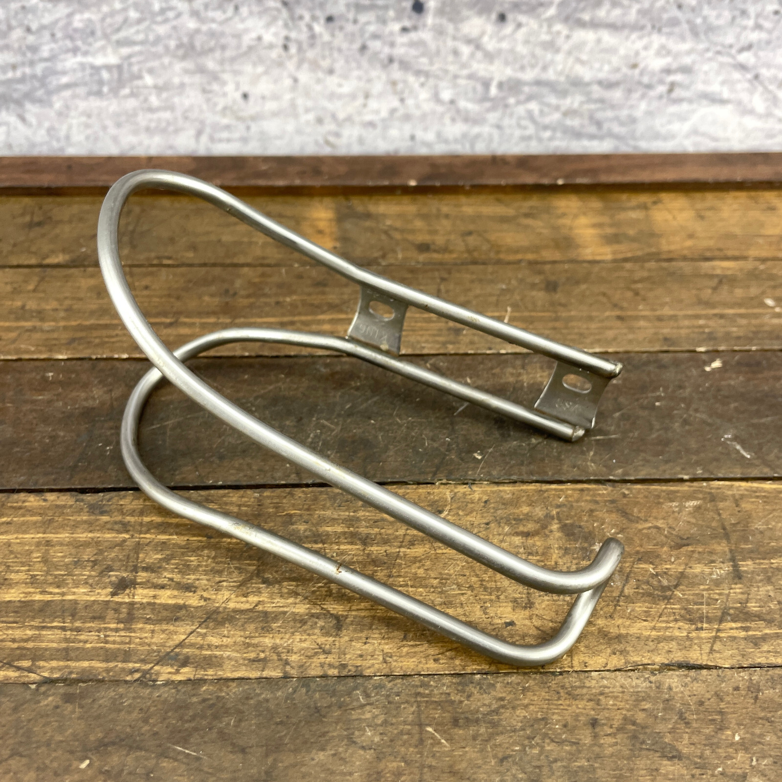 Vintage King Cage Water Bottle Cage Stainless Steel  SS Made in USA Bike Silver