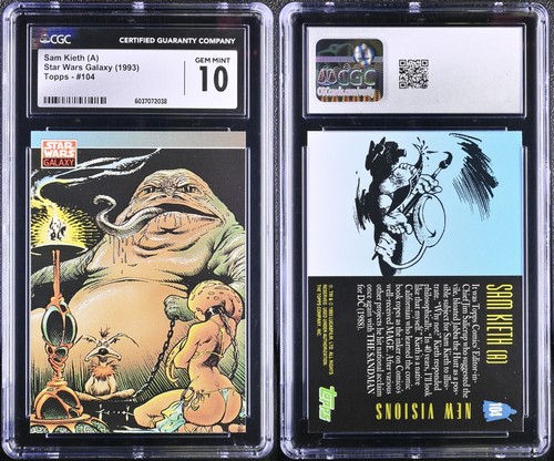 Jabba the Hutt - 1993 Star Wars Galaxy #104 - Sam Kieth Art - CGC 10 GEM MINT - Picture 4 of 4