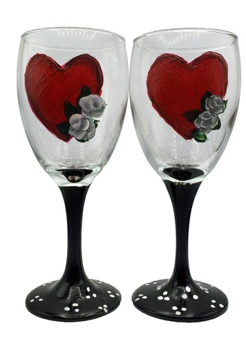 Enesco Lolita Wine Not Fill 'er Up Verre à Vin Artisanal Peint à