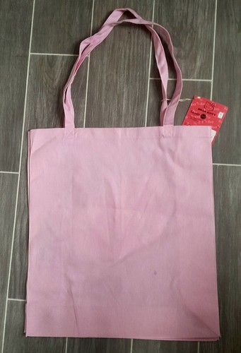 New HELLO KITTY Glittery Pink 100% Cotton Canvas Shopper Tote Bag - Picture 3 of 3