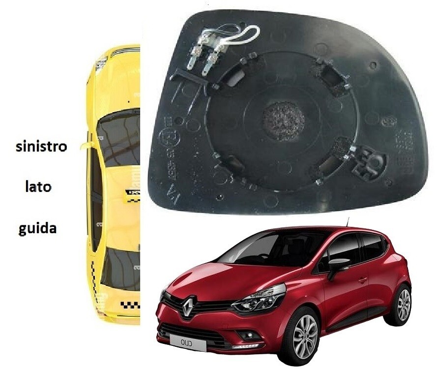 PIASTRA SPECCHIO RETROVISORE SX TERMICA RENAULT CAPTUR 2013-2019 - Immagine 2