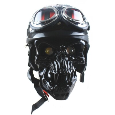 Custom Motorcycle HeadLamp Helmets Goggles 12V LED Skull