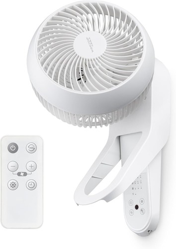 IRIS USA WOOZOO Wall Fan with Remote, Oscillating Air Circulator, 3 Speeds