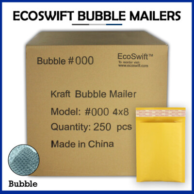 2500 #000 Busta Imbottita Piccola 4x8 "EcoSwift Marca Kraft - Foto 5