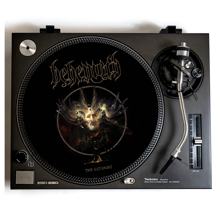 BEHEMOTH 12 Inch DJ Turntable Slipmat for Vinyl Records Black Metal Design-image