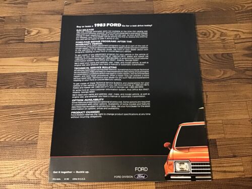 1983 Ford Cars Dealer Sales Brochure 16 Pages Free Shipping - Picture 2 of 7