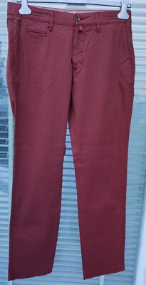 Pierre Cardin Fit Lyon Rust Stretch Men's Trousers CHINO Mod 33741 Size W34/L32 New!!