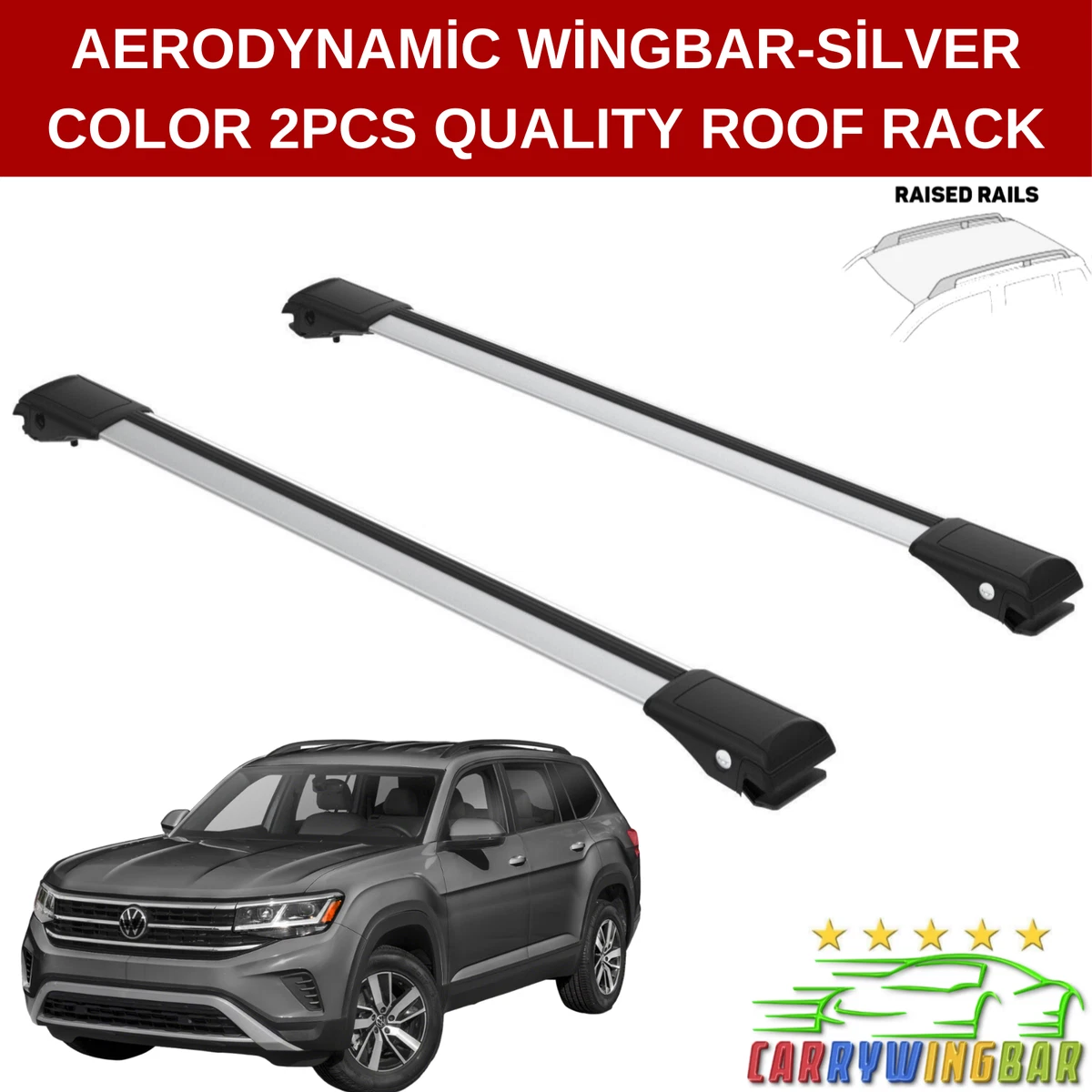 2018 vw atlas online roof rack cross bars