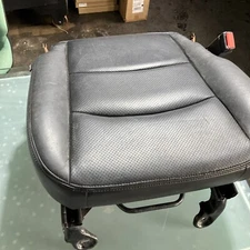 11-18 DODGE RAM 1500 PASSENGER SEAT BOTTOM CUSHION & FRAME BLACK LEATHER & TRACK