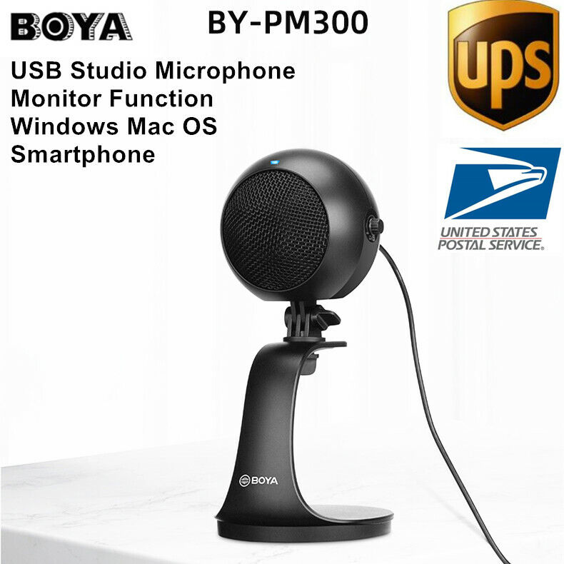 BOYA BY-PM300 USB Condenser Microphone For Smartphone Computer Studio Recording 