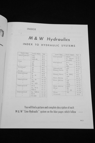 M&W Gear CO MW Live Hydraulic Pump Kit Brochure IH Farmall H M Super H Super M - Picture 3 of 13