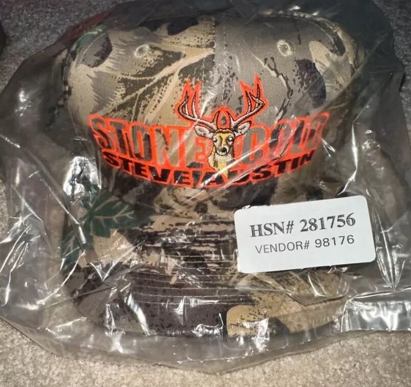 NWT VTG Stone Cold Steve Austin Camo Hat Still SEALED In Factory Bag From 2000